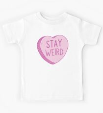 STAY WEIRD candy heart (with a matching STAY WEIRD-ER) Kids T-Shirt