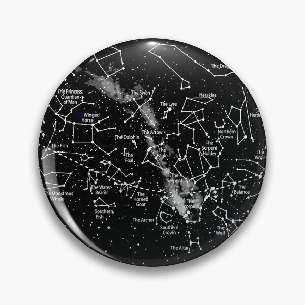 Item preview, THE constellations: Vintage 1880 Star Map Print designed and sold by posterbobs.