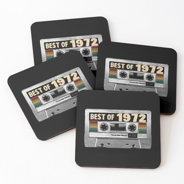 Item preview, Best of 1972 Birthday Gifts for born in 1972 Vintage Cassette Tape Design designed and sold by Wilma Meister.