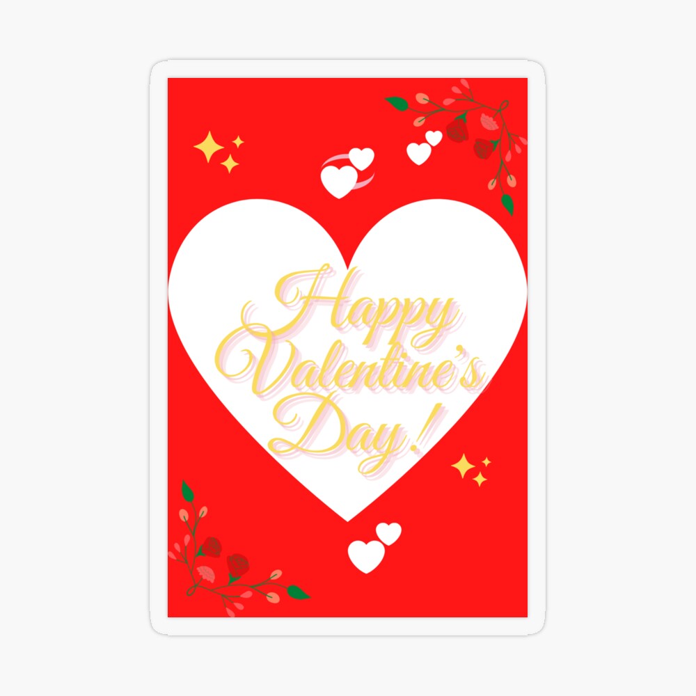 Happy Valentine's Day Floral Love Heart Greeting Card for Sale by jkernz