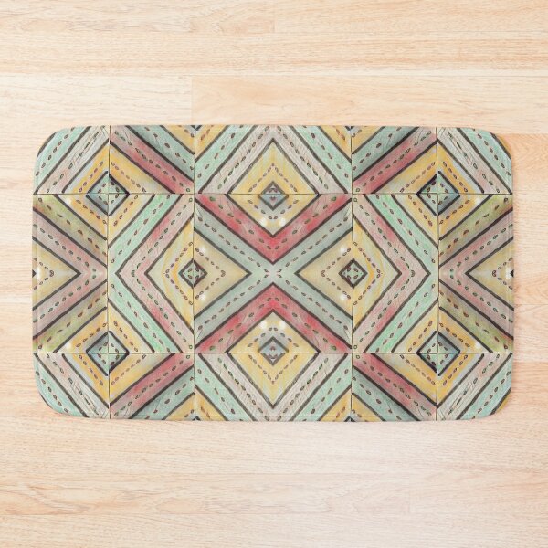 Item preview, Beige And Coral Diamond Mandala Pattern designed and sold by Designs By YL.