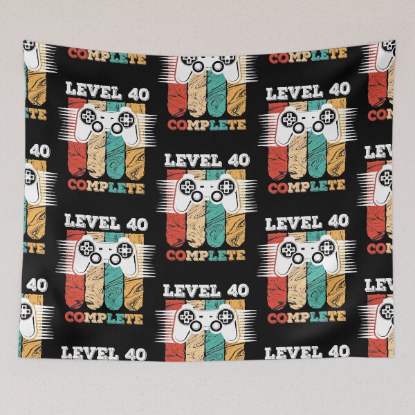 Item preview, Level 40 Complete 40th Birthday - Celebrate 40th Wedding Gift Video Gamer designed and sold by Wilma Meister.