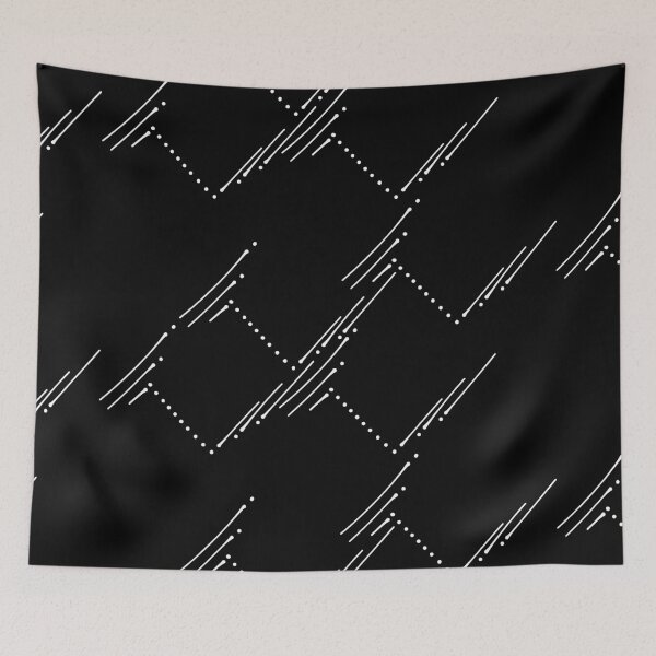 Item preview, Zig Zag Simple Abstract Art Pattern White on Black designed and sold by that5280lady.