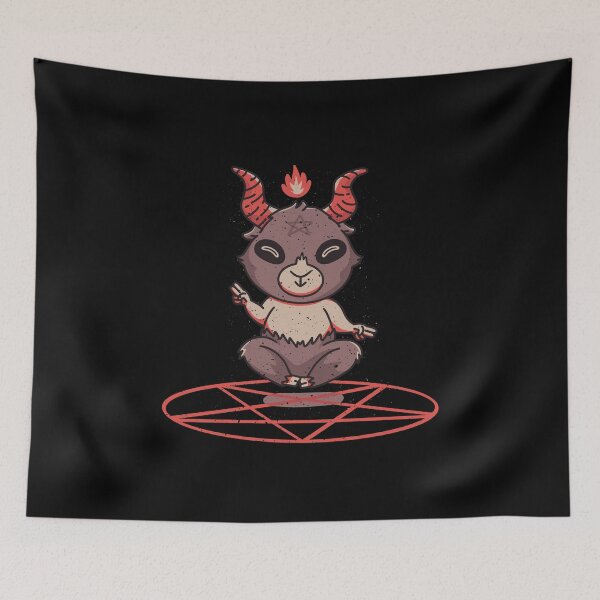 Item preview, Distressed Retro Baby Baphomet Anime Occult Goat God designed and sold by MasterArtsman.