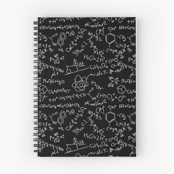 Item preview, White Chemistry Formulars Lab Science on Black Background designed and sold by silviaol.