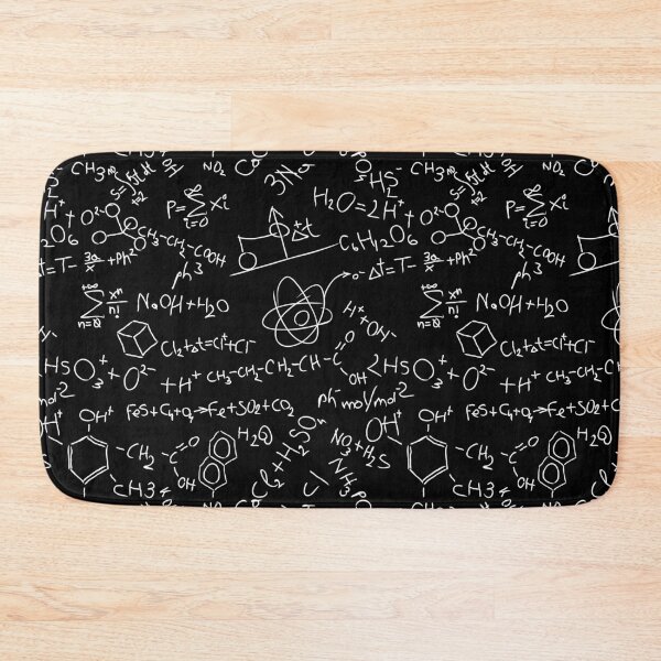 Item preview, White Chemistry Formulars Lab Science on Black Background designed and sold by silviaol.
