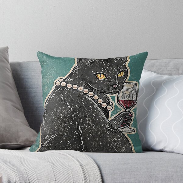 Item preview, Cat Drinking Wine And Feline Fine  designed and sold by SimonsonNuala.