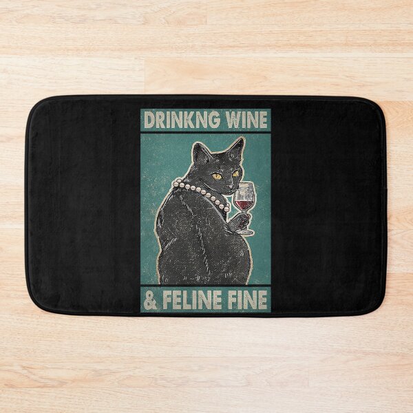 Item preview, Cat Drinking Wine And Feline Fine  designed and sold by SimonsonNuala.