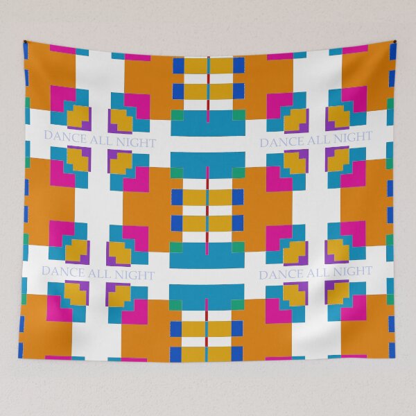 Item preview, Dance all night - disco - multicoloured kaleidoscope blocks designed and sold by MoMoJaJa.