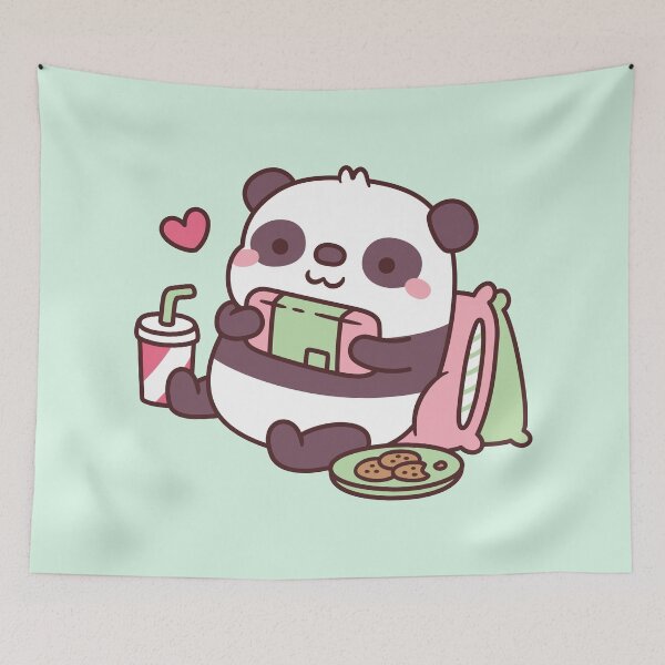 Item preview, Cute Little Panda Love Playing Video Games designed and sold by rustydoodle.