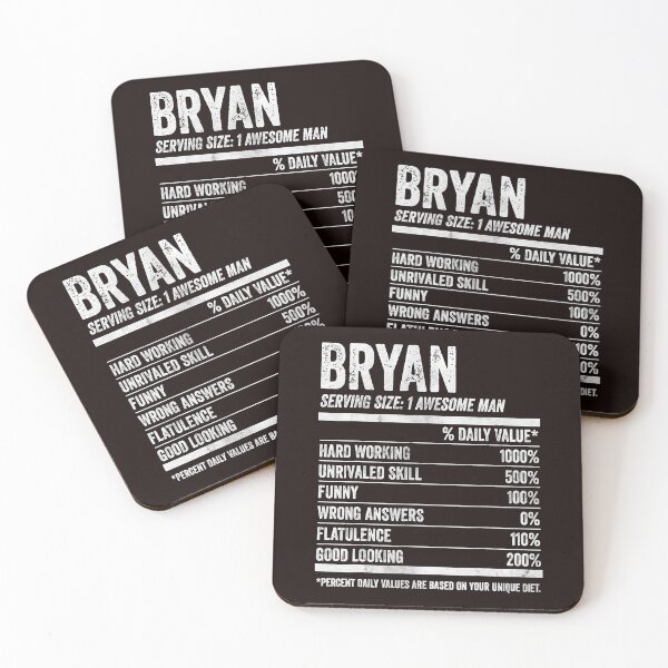 Item preview, Mens Bryan Nutrition Personalized Name Shirt Funny Name Facts T-Shirt designed and sold by King7778.