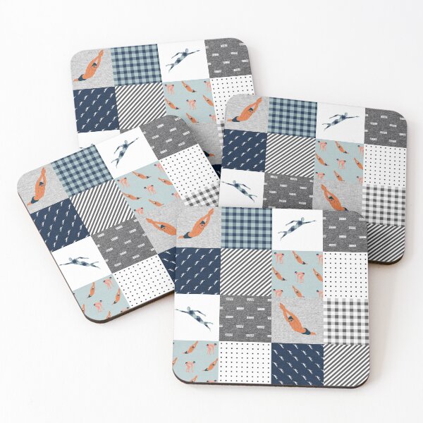 Item preview, Funny Swimming Blue Plaid designed and sold by AletacStore.