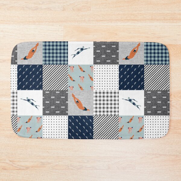 Item preview, Funny Swimming Blue Plaid designed and sold by AletacStore.