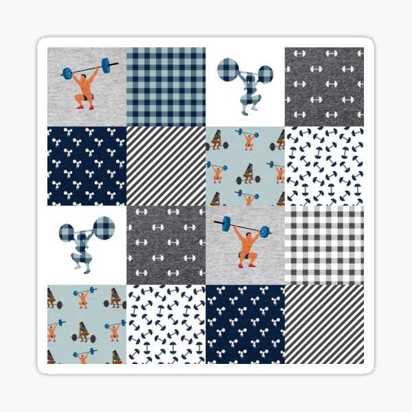 Item preview, Funny Weightlifting Blue Plaid designed and sold by AletacStore.