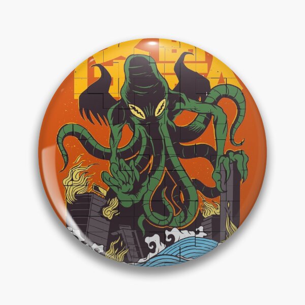 Item preview, Tiled Retro Japanese Anime Cthulhu Occult God Attack designed and sold by MasterArtsman.