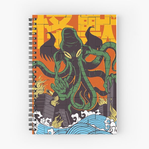 Item preview, Tiled Retro Japanese Anime Cthulhu Occult God Attack designed and sold by MasterArtsman.