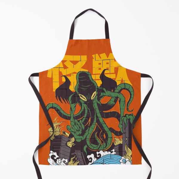 Item preview, Tiled Retro Japanese Anime Cthulhu Occult God Attack designed and sold by MasterArtsman.