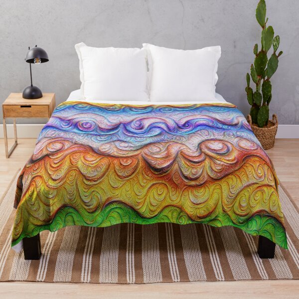 Item preview, Tropical sea liquid lines and waves #DeepDream designed and sold by blackhalt.