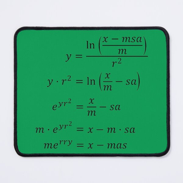 Item preview, Merry x-mas equation Merry Christmas! designed and sold by Handstand365.
