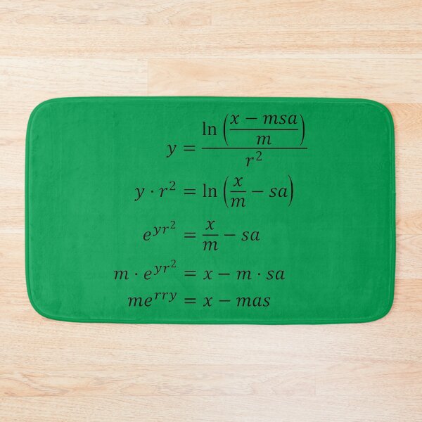 Item preview, Merry x-mas equation Merry Christmas! designed and sold by Handstand365.