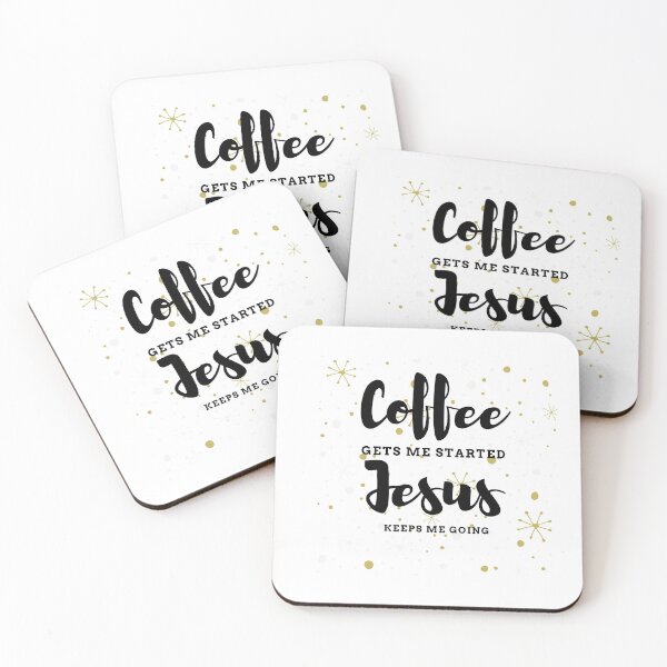 Item preview,  Coffee Gets Me Started Jesus Keeps Me Going / fueled by coffee and Jesus / Coffee Quote / Jesus / Inspirational designed and sold by Alexa5454.