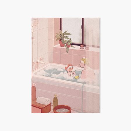 Bath Time Art Board Print