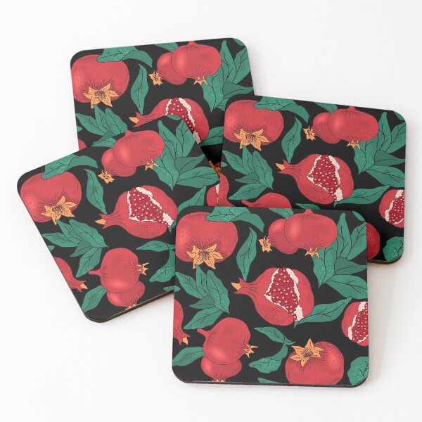 Item preview, Pomegranate fruits and leaves designed and sold by CatheriLove.