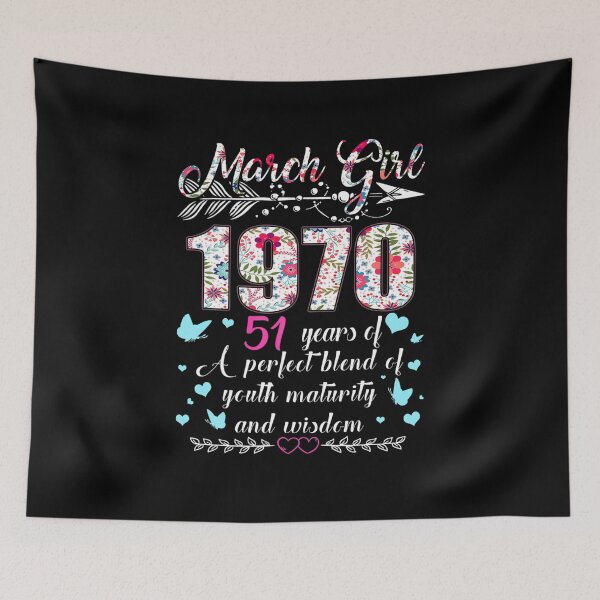 Item preview,  March Girl 1970 TShirt 51st Birthday Gift 51 Years Old  designed and sold by EugeneBerman.