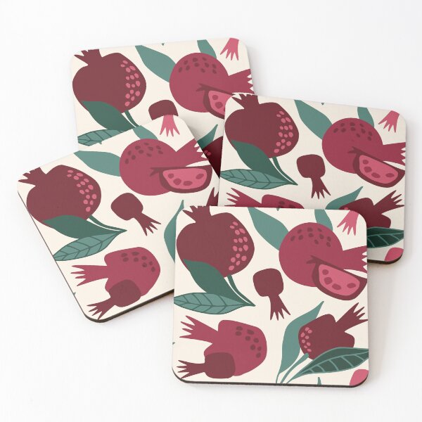 Item preview, Bright pomegranates on beige designed and sold by CatheriLove.