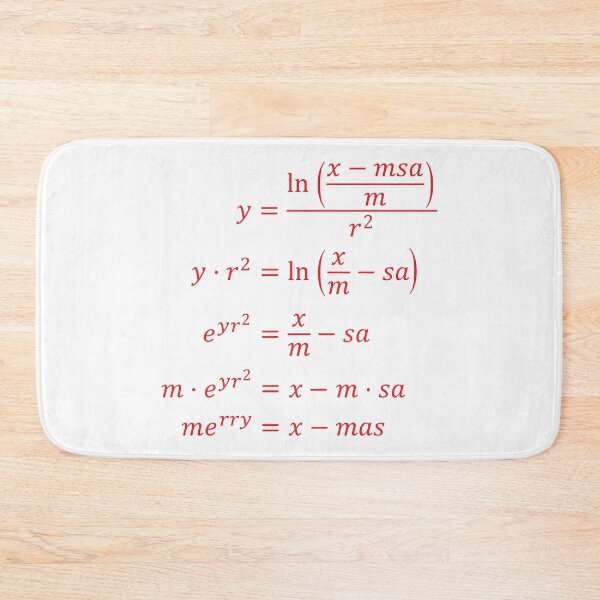 Item preview, Red Merry x-mas equation Merry Christmas! designed and sold by Handstand365.