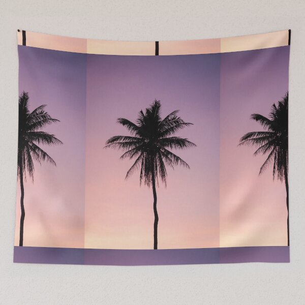 Item preview, Purple Palm Tree Sunset Sky designed and sold by newburyboutique.