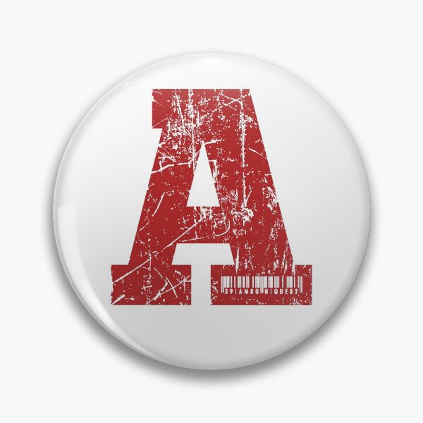 Item preview, Red Grunge Monogram Letter "A" I Am Unique designed and sold by SunnyStreet.