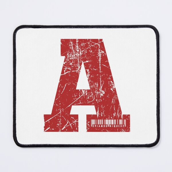 Item preview, Red Grunge Monogram Letter "A" I Am Unique designed and sold by SunnyStreet.