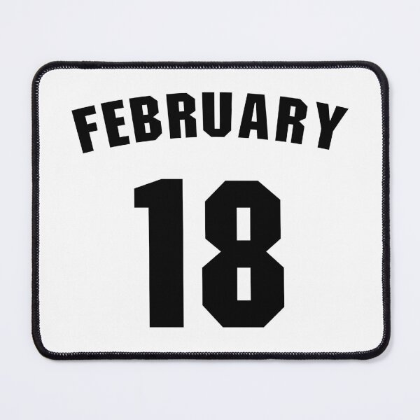 Item preview, Date of birth 18 February birthday gift sport design designed and sold by Panya-Design.