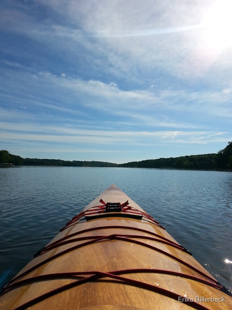 "Kayaking Lake Macbride" Sticker by erikabillerbeck Redbubble