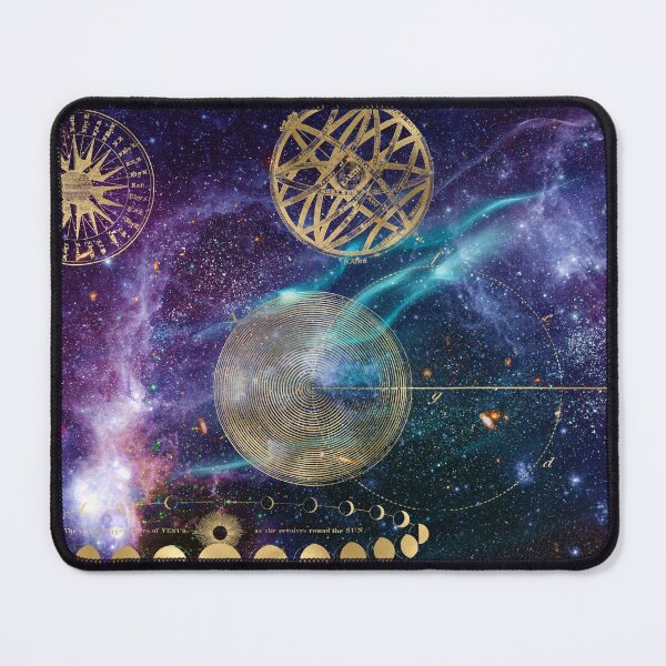 Item preview, Galaxy with gold astronomy image overlays designed and sold by maeflowerr2.
