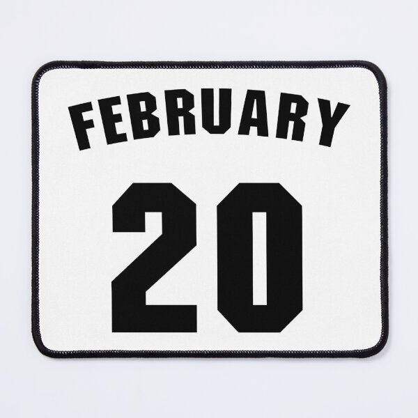 Item preview, Date of birth 20 February birthday gift sport design designed and sold by Panya-Design.