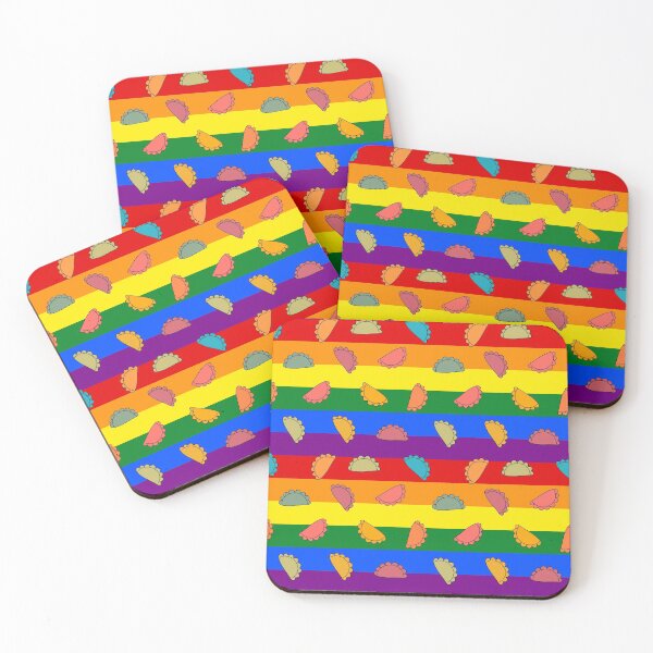 Item preview, Cornish Pasty Pattern Rainbow LGBT+ Pride Flag Stripes designed and sold by cashewdays.