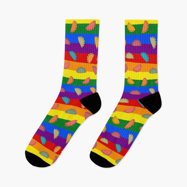 Item preview, Cornish Pasty Pattern Rainbow LGBT+ Pride Flag Stripes designed and sold by cashewdays.