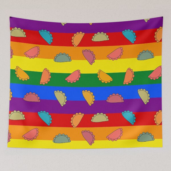 Item preview, Cornish Pasty Pattern Rainbow LGBT+ Pride Flag Stripes designed and sold by cashewdays.