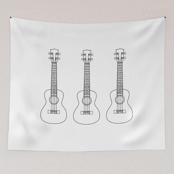 Item preview, Three Ukulele Outlines Light Theme designed and sold by nightsworthy.