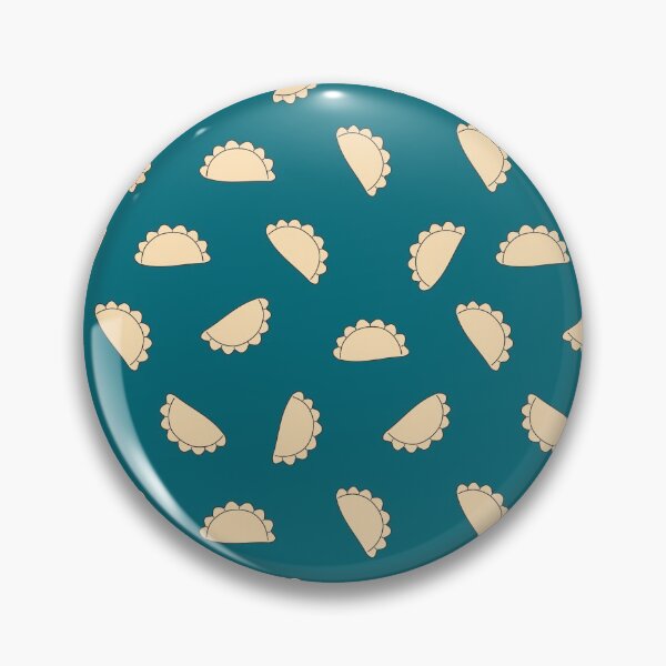 Item preview, Cornish Pasty Retro Pattern Cream Teal British Food designed and sold by cashewdays.