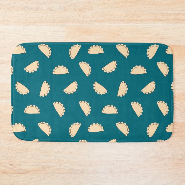 Item preview, Cornish Pasty Retro Pattern Cream Teal British Food designed and sold by cashewdays.