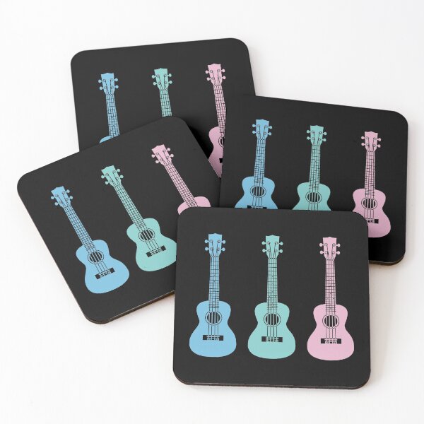 Item preview, Three Ukuleles Pastel Colors designed and sold by nightsworthy.