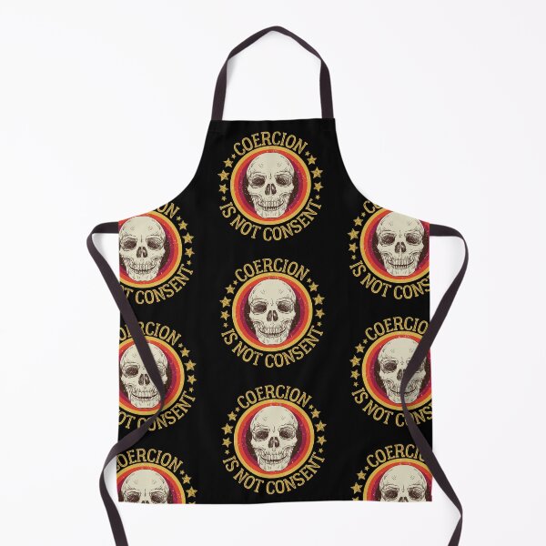 Item preview, Coercion is not consent,  retro rainbow distressed circle, skull and stars print designed and sold by Auntieck.