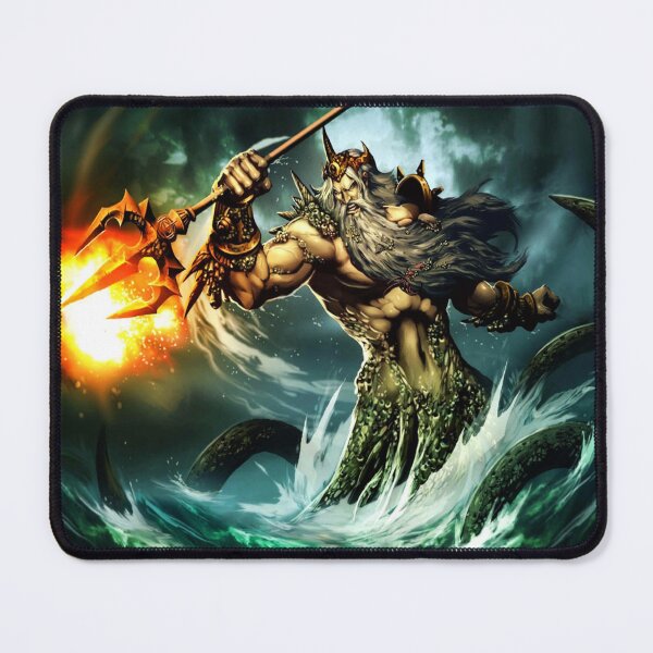 Item preview, Poseidon God-Of-The-Sea-Angry-Drawing designed and sold by latashabrown.