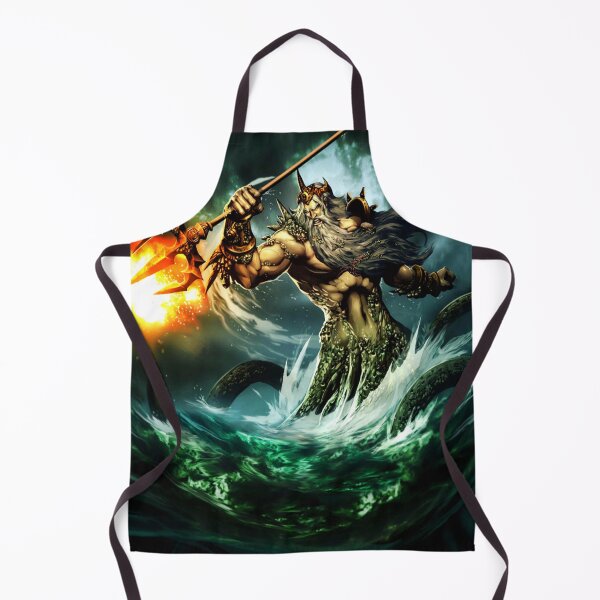 Item preview, Poseidon God-Of-The-Sea-Angry-Drawing designed and sold by latashabrown.