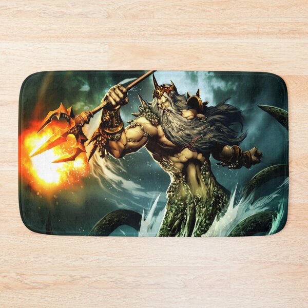 Item preview, Poseidon God-Of-The-Sea-Angry-Drawing designed and sold by latashabrown.