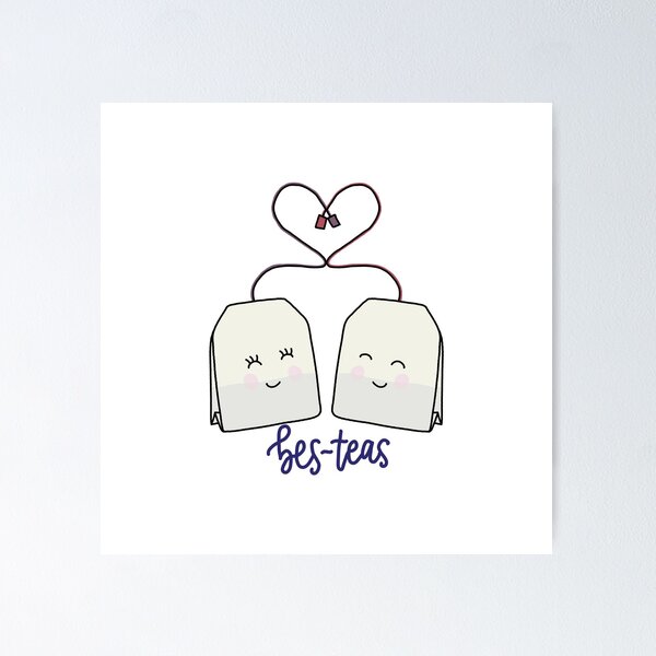 Item preview, bes-teas tea bags cartoon designed and sold by snehajindal-art.