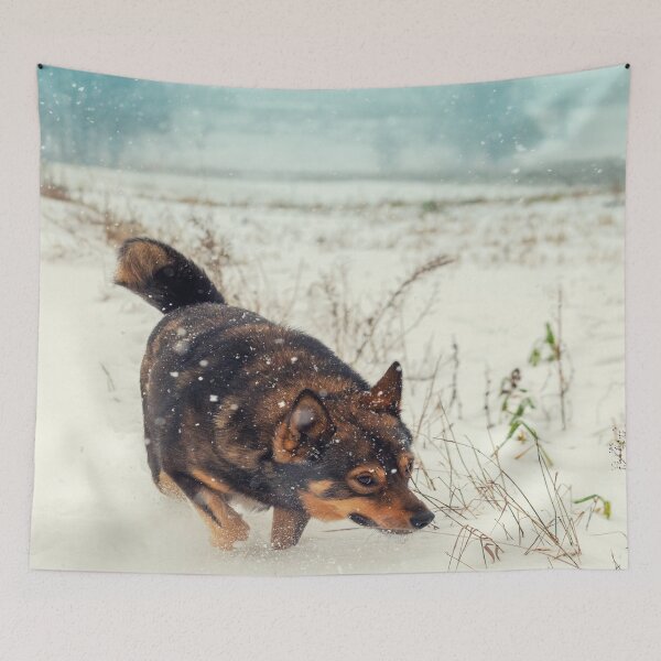 Item preview, dog walk in the snow designed and sold by marwan elsaeed.